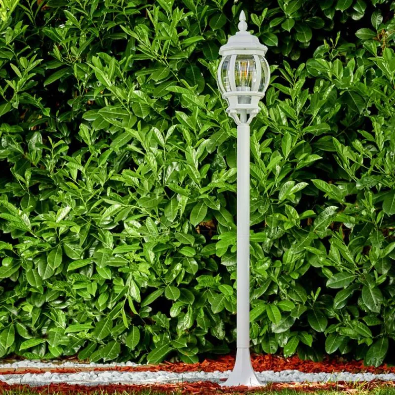 Luminaires Rustiques-hofstein Lampadaire extérieur Lentua Blanc, 1 lumière