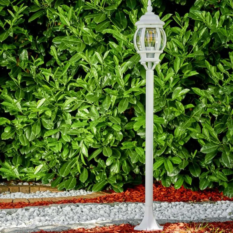Luminaires Rustiques-hofstein Lampadaire extérieur Lentua Blanc, 1 lumière