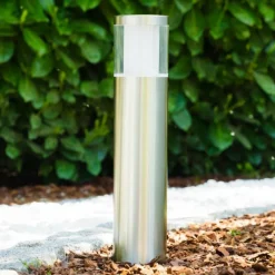 hofstein Lampadaire extérieur Leon LED Acier inoxydable, 1 lumière