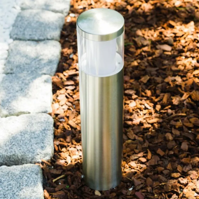 hofstein Lampadaire extérieur Leon LED Acier inoxydable, 1 lumière