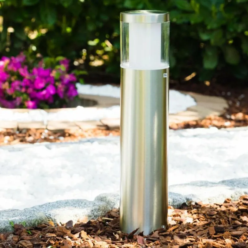 hofstein Lampadaire extérieur Leon LED Acier inoxydable, 1 lumière