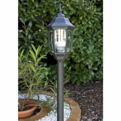 Luminaires Lucide Lampadaire extérieur Lucide TIRENO Noir, Transparent, 1 lumière