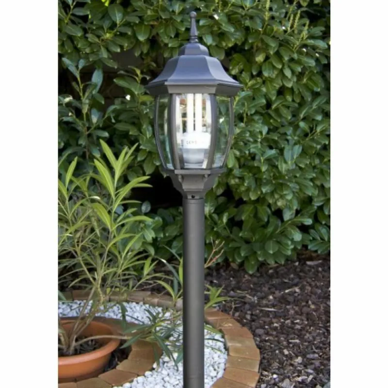 Luminaires Lucide Lampadaire extérieur Lucide TIRENO Noir, Transparent, 1 lumière