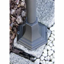 Luminaires Lucide Lampadaire extérieur Lucide TIRENO Noir, Transparent, 1 lumière