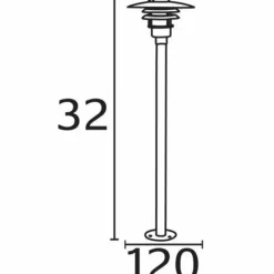 Luminaires Nordlux Lampadaire extérieur Nordlux LØNSTRUP Noir, 1 lumière