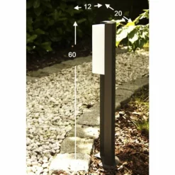 Luminaires Trio Lampadaire extérieur Trio SUEZ LED Noir, 1 lumière