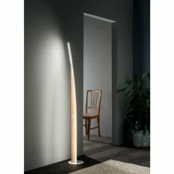 Lampes En Bois-Luminaires Fabas Luce Lampadaire Fabas Luce Cordoba LED Écru, Blanc, 1 lumière