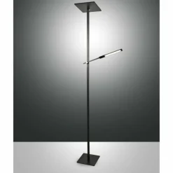 Luminaires Fabas Luce Lampadaire Fabas Luce Ideal LED Noir, 2 lumières* Éclairage Led
