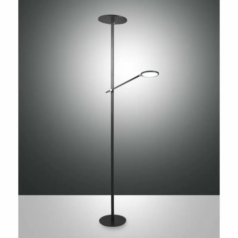 Luminaires Fabas Luce Lampadaire Fabas Luce Regina LED Noir, 2 lumières* Éclairage Led