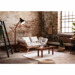 Luminaires Scandinaves-Luminaires Fabas Luce Lampadaire Fabas Luce Sveva Bois foncé, Noir, 1 lumière