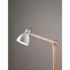 Luminaires Scandinaves-Luminaires Fabas Luce Lampadaire Fabas Luce Sveva Bois clair, Blanc, 1 lumière