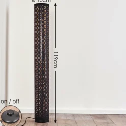 Lampes En Tissu-hofstein Lampadaire Faborg Noir, 2 lumières