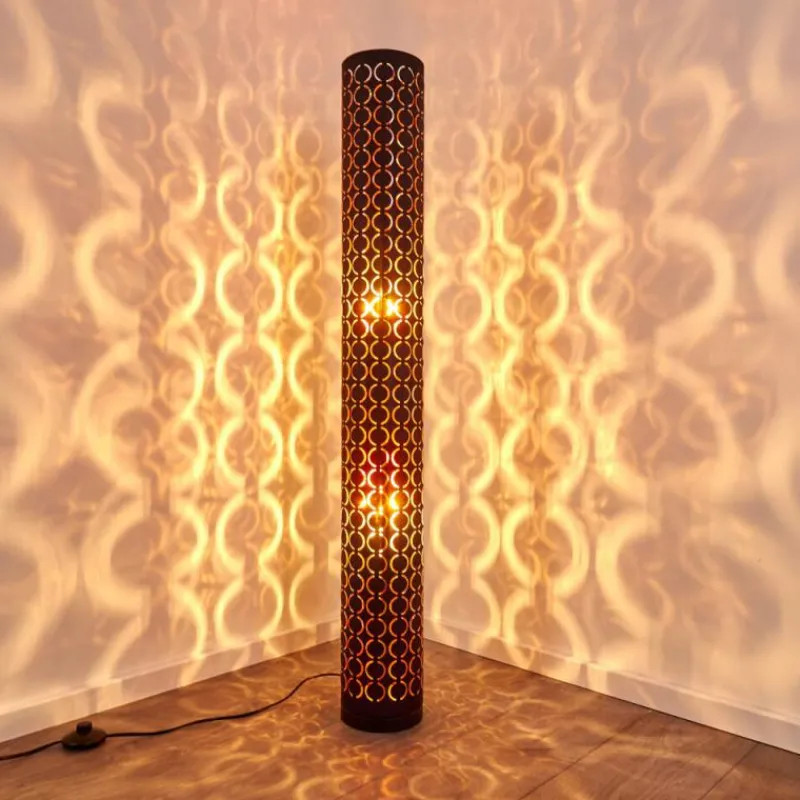 Lampes En Tissu-hofstein Lampadaire Faborg Noir, 2 lumières