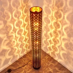 Lampes En Tissu-hofstein Lampadaire Faborg Noir, 2 lumières