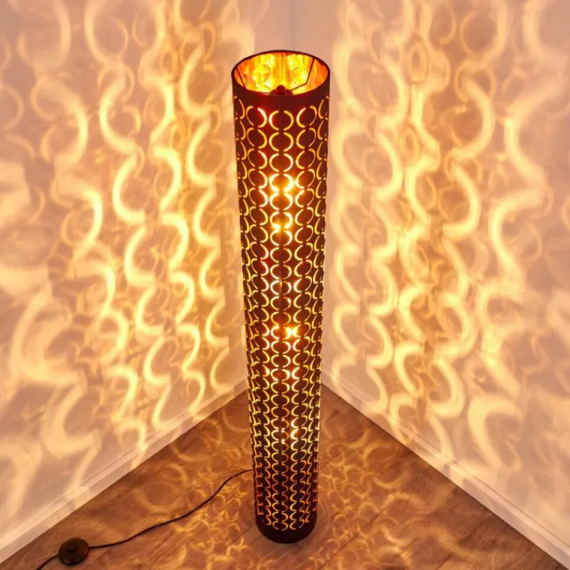 Lampes En Tissu-hofstein Lampadaire Faborg Noir, 2 lumières