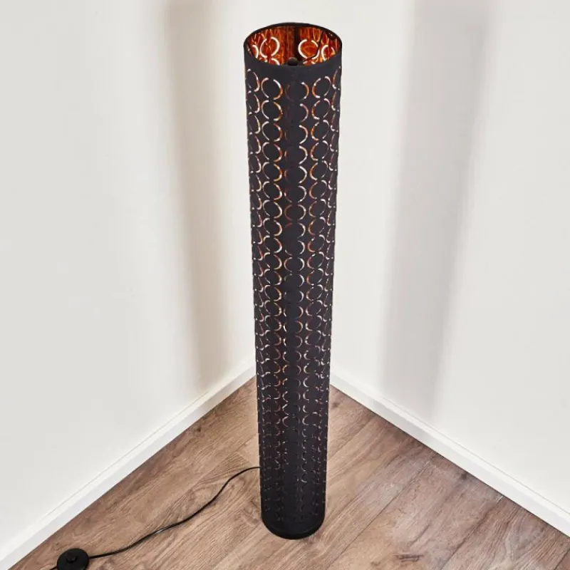 Lampes En Tissu-hofstein Lampadaire Faborg Noir, 2 lumières