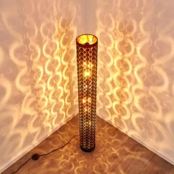 Lampes En Tissu-hofstein Lampadaire Faborg Noir, 2 lumières