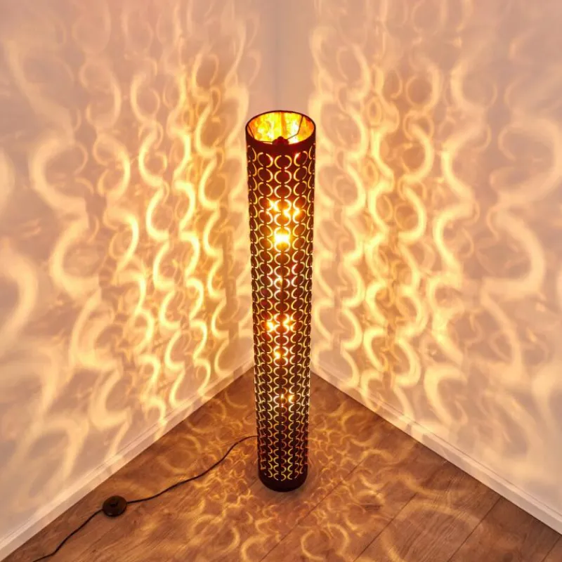 Lampes En Tissu-hofstein Lampadaire Faborg Noir, 2 lumières