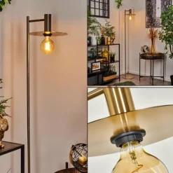 hofstein Lampadaire Faido Laiton, 1 lumière