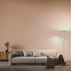 FHL easy Lampadaire Fabi LED Nickel mat, 1 lumière* Lampadaires Et Lampes Sur Pied