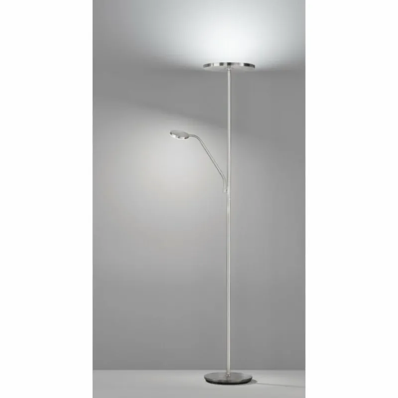 FHL easy Lampadaire Fabi LED Nickel mat, 1 lumière* Lampadaires Et Lampes Sur Pied