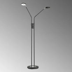 FHL easy Lampadaire Luna LED Noir, 2 lumières* Éclairage Led