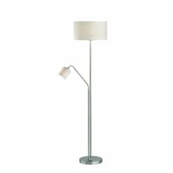 Luminaires Fischer & Honsel Lampadaire Fischer & Honsel Layer Nickel mat, 1 lumière* Lampadaires Et Lampes Sur Pied