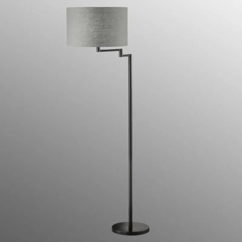 Lampes En Tissu-Luminaires Fischer & Honsel Lampadaire Fischer & Honsel Rota Noir, 3 lumières
