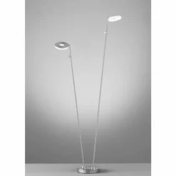 Luminaires Fischer & Honsel Lampadaire Fischer & Honsel Dent LED Nickel mat, 2 lumières* Éclairage Led