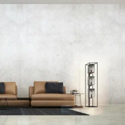 Suspension Verre Fumé-Luminaires Fischer & Honsel Lampadaire Fischer & Honsel Samu Noir, 3 lumières