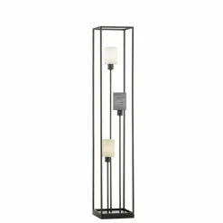 Lampes En Tissu-Luminaires Fischer & Honsel Lampadaire Fischer & Honsel Isko Noir, 3 lumières