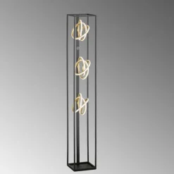 Luminaires Fischer & Honsel Lampadaire Fischer & Honsel Gisi LED Noir, 3 lumières* Éclairage Led