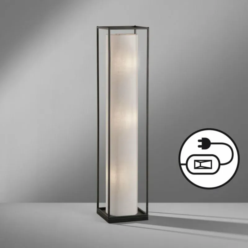 Lampes En Tissu-Luminaires Fischer & Honsel Lampadaire Fischer & Honsel Thor Noir, 3 lumières