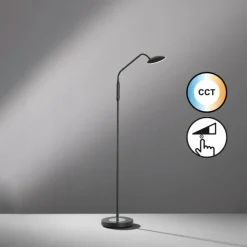 Luminaires Fischer & Honsel Lampadaire Fischer & Honsel Tallri LED Noir, 1 lumière