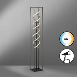 Luminaires Fischer & Honsel Lampadaire Fischer & Honsel Gian LED Noir, 1 lumière* Lampadaires Et Lampes Sur Pied