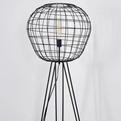 Lampes Vintages & Rétros-hofstein Lampadaire Flambeau Noir, 1 lumière