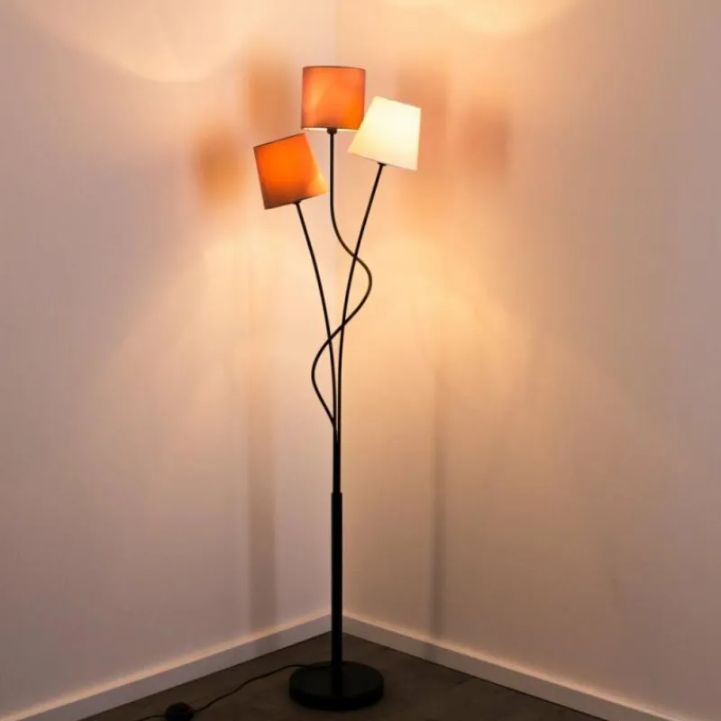 Lampes En Tissu-hofstein Lampadaire FLIN Noir, 3 lumières