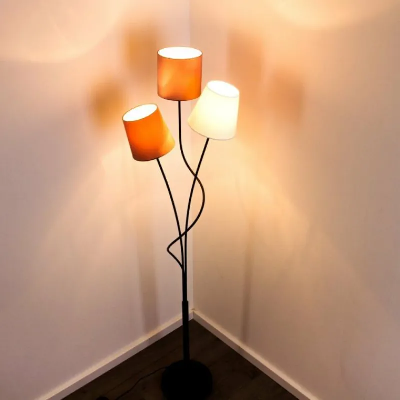 Lampes En Tissu-hofstein Lampadaire FLIN Noir, 3 lumières