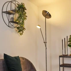 Luminaires Reality Lampadaire Florida LED Nickel mat, 2 lumières* Éclairage Led