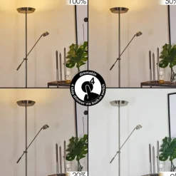 Luminaires Reality Lampadaire Florida LED Nickel mat, 2 lumières* Éclairage Led