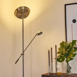 Luminaires Reality Lampadaire Florida LED Nickel mat, 2 lumières* Éclairage Led