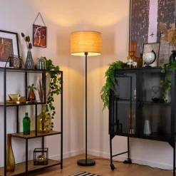 Lampes Vintages & Rétros-hofstein Lampadaire Forment Noir, 1 lumière