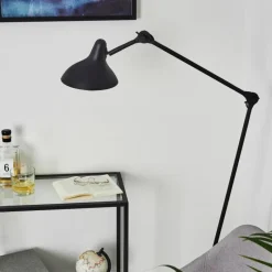 Luminaires Scandinaves-hofstein Lampadaire Fort Noir, 1 lumière