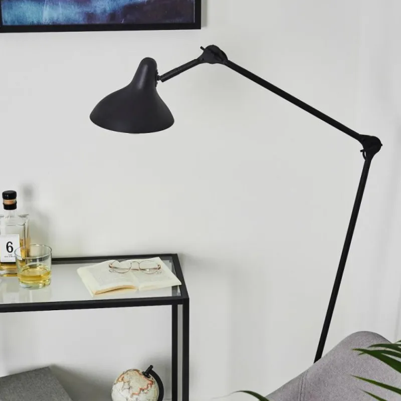 Luminaires Scandinaves-hofstein Lampadaire Fort Noir, 1 lumière
