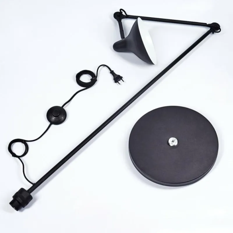 Luminaires Scandinaves-hofstein Lampadaire Fort Noir, 1 lumière