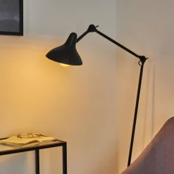 Luminaires Scandinaves-hofstein Lampadaire Fort Noir, 1 lumière