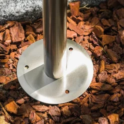 hofstein Lampadaire Fukuoka Acier inoxydable, Transparent, 1 lumière