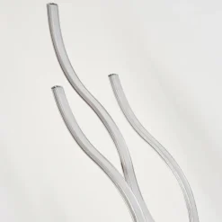 hofstein Lampadaire Gamsen LED Nickel mat, 3 lumières, Télécommandes, Changeur de couleurs