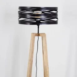 Lampes Vintages & Rétros-hofstein Lampadaire Gauley Brun, Noir, 1 lumière