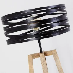 Lampes Vintages & Rétros-hofstein Lampadaire Gauley Brun, Noir, 1 lumière